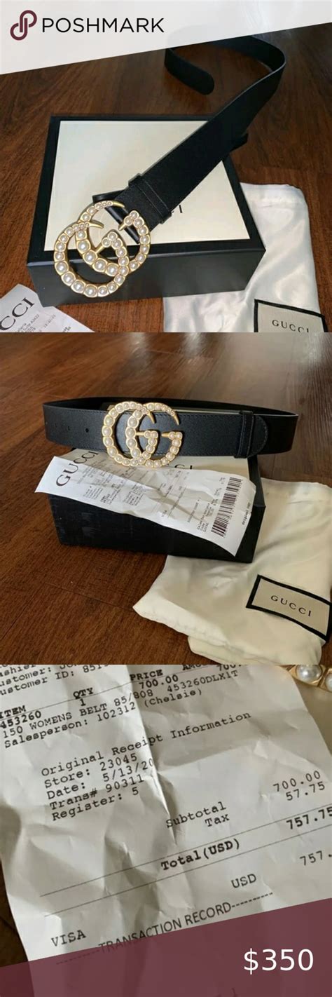 gucci receipt belt